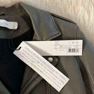 IRO Women's Taupe Leather Jacket